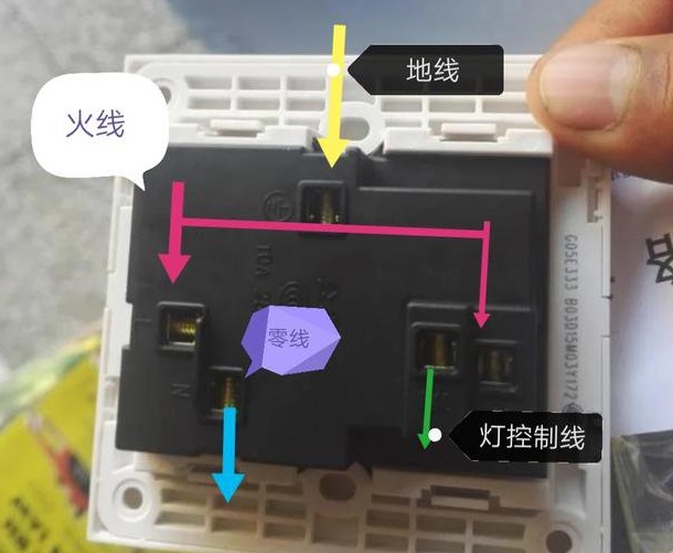 電工操作證報名-墻里面只有火線零線開關(guān)的連接方法怎么做